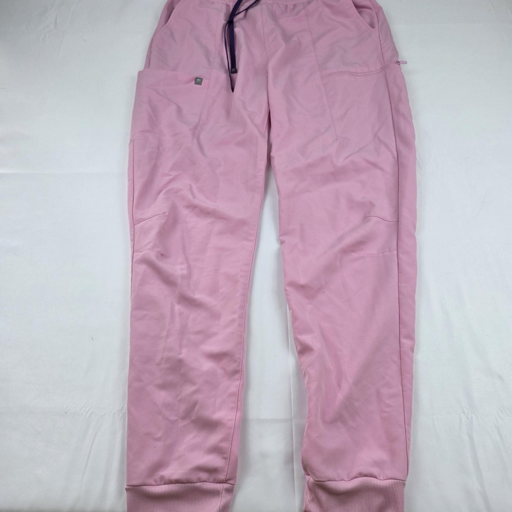 Fabletics Pants Womens Large Tall Pink Jogger Scrubs Elastic Waist Pockets